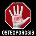 Stop osteoporosis conceptual illustration