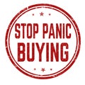 Stop panic buying grunge rubber stamp