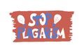 Stop plagiarism hand drawn text. Vector lettering Royalty Free Stock Photo