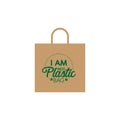 Stop plastic campaign. No plastic campaign Vector