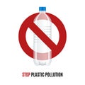 Stop plastic pollution banner Royalty Free Stock Photo