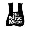 Stop plastic pollution word concept banner Royalty Free Stock Photo