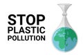 Stop plastic pollution. World environment Day concept. Royalty Free Stock Photo