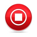 Stop play icon shiny luxury design red button vector