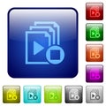 Stop playlist color square buttons