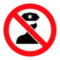 Stop Policeman - Vector Icon Illustration Royalty Free Stock Photo
