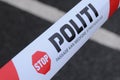 Stop politi crossing over is punishable babber in Copenhagen