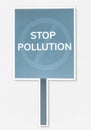 Stop pollution protest post illustration Royalty Free Stock Photo