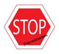 Stop procrastination symbol