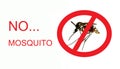 Stop/ Prohibit sign on mosquito Royalty Free Stock Photo