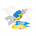 Stop putin, banner for web design