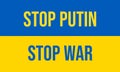 Stop putin and stop war with ukraine map background