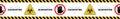 Stop quarantine banner or ribbon. Warning coronavirus sign on white banner. Vector