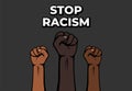 Illustration of Stop Racism Vector Art