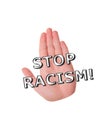 Stop racism concept Royalty Free Stock Photo