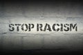 Stop racism GR Royalty Free Stock Photo