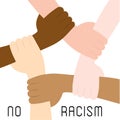 Stop racism icon poster