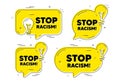 Stop racism message. Demonstration protest quote. Vector Royalty Free Stock Photo