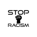 Stop racism message icon isolated on white background Royalty Free Stock Photo