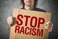 Stop racism message Royalty Free Stock Photo