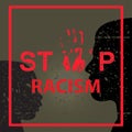 Stop racism sign concept Royalty Free Stock Photo