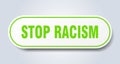stop racism sign. rounded isolated button. white sticker Royalty Free Stock Photo