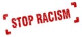 stop racism stamp. square grunge sign isolated on white background Royalty Free Stock Photo