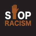 Stop Racism Symbol, Black Lives Matter Concept Vector Royalty Free Stock Photo