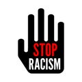 Stop racism symbol icon Royalty Free Stock Photo