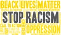 Stop Racism Word Cloud Royalty Free Stock Photo