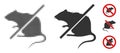 Stop Rats Halftone and Solid Icon