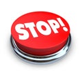 Stop - Red Button Royalty Free Stock Photo