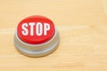 A Stop red push button