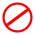 Stop red sign icon, do not enter. Warning stop sign - vector Royalty Free Stock Photo