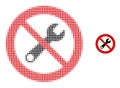 Stop Repair Halftone Dotted Icon Royalty Free Stock Photo