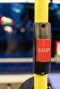 Stop request button for bus Royalty Free Stock Photo