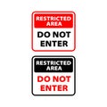 Stop Restriction Do not enter logo sign design vector icon Royalty Free Stock Photo