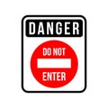 Stop Restriction Do not enter logo sign design vector icon Royalty Free Stock Photo