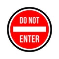 Stop Restriction Do not enter logo sign design vector icon Royalty Free Stock Photo