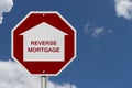 Stop Reverse Mortgage Borrowing Road Sign Royalty Free Stock Photo