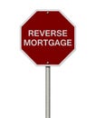 Stop Reverse Mortgage Road Sign Royalty Free Stock Photo