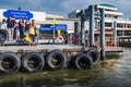 Stop river bus on Chao Phraya, Bangkok, Thailand