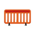 stop road barrier cartoon vector illustration Royalty Free Stock Photo