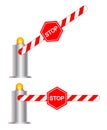 Stop road barrier Royalty Free Stock Photo