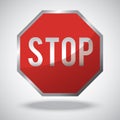 stop road sign. Vector illustration decorative design Royalty Free Stock Photo