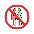 Stop Romance Isolated Vector icon which can easily modify or edit