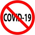 Stop SARS Covid Corona Virus sign on white background
