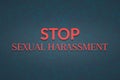 Stop sexual harassment background banner Royalty Free Stock Photo