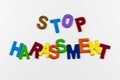 Stop harassment bullying angry hate fear racial discrimination Royalty Free Stock Photo