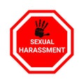 Stop sexual harassment illustration Royalty Free Stock Photo